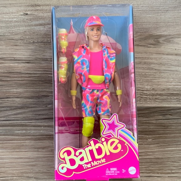 Barbie the Movie Collectible Ken Doll In Inline Skating Outfit Ryan Gosling New - Picture 1 of 6